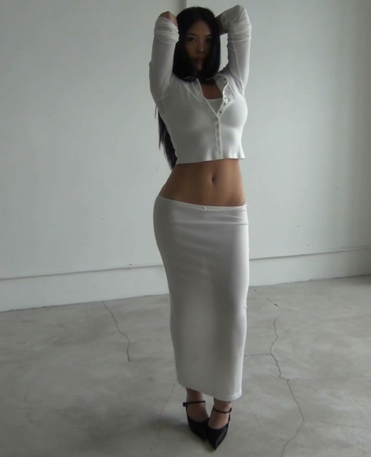 POINTELLE SKIRT DOVE