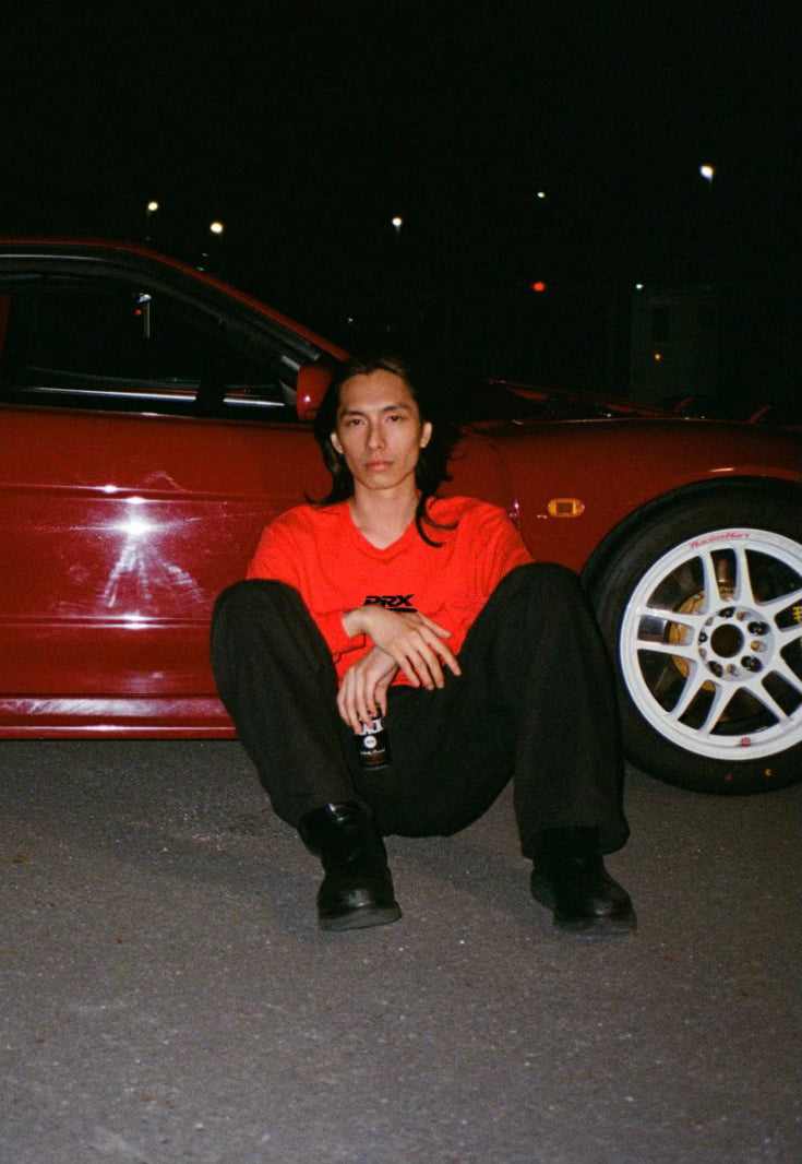 DVD RUBBER LONG SLEEVE TOP RED