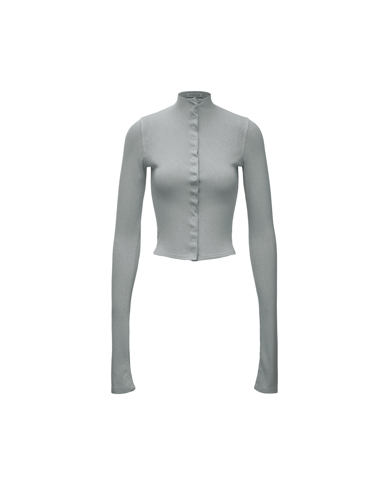 POINTELLE CARDI HEATHER GREY