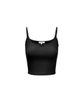 POINTELLE TANK BLACK