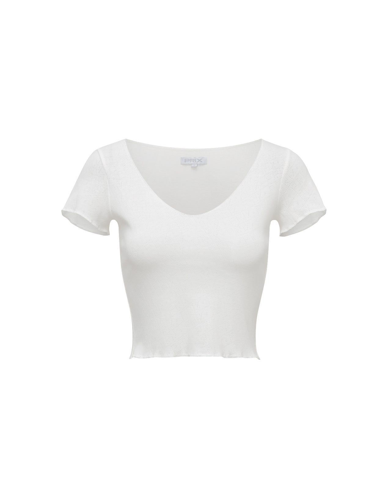 POINTELLE CAPSLEEVE TOP DOVE